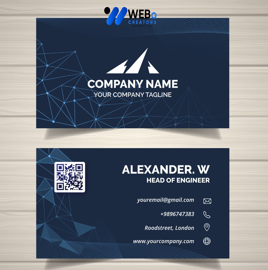 Elegant Professional Business card design with golden stripes Agency in Kuala Lumpur